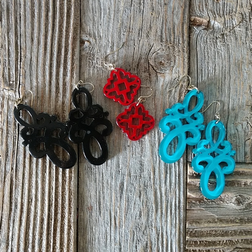 Acrylic Laser Cut Earrings